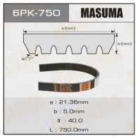 Ремень привода навесного оборудования MASUMA 1422885133 6PK-750 EA9 IH4Y