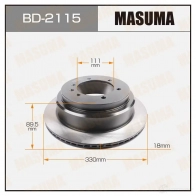 Диск тормозной MASUMA 1420577108 CIOV R BD-2115