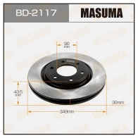 Диск тормозной MASUMA IZJKM A 1439697195 BD-2117