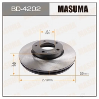 Диск тормозной MASUMA D3QIL L 1420577671 BD-4202