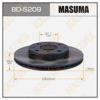 Диск тормозной MASUMA BD-5209 24UX3O C 1439697199
