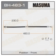 Шланг тормозной MASUMA 1422880556 BH-483-1 WB3 9K1