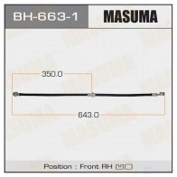 Шланг тормозной MASUMA BH-663-1 FDJ82Z U 1422879947
