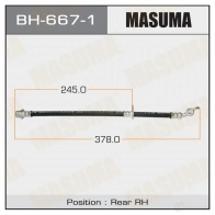 Шланг тормозной MASUMA 1422879941 L0C7 AS BH-667-1