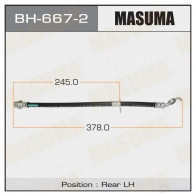 Шланг тормозной MASUMA BH-667-2 4W S037L 1422879940