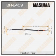 Шланг тормозной MASUMA BH-E409 Bmw 3 (E46) 4 Купе 1.6 316 Ci 115 л.с. 2002 – 2006 BGZRX E