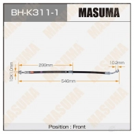 Шланг тормозной MASUMA HME0 A BH-K311-1 1439697263
