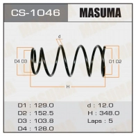 Пружина подвески MASUMA 1422881410 CS-1046 L5UTC 2B