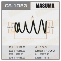 Пружина подвески MASUMA 1422881498 CS-1083 XBZ 2G