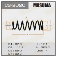 Пружина подвески MASUMA CS-2020 3 KVJ543 1422881526
