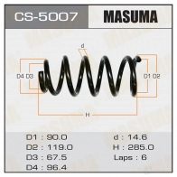 Пружина подвески MASUMA 1422881257 6C6 OMXJ CS-5007