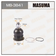 Опора шаровая MASUMA MB-3841 C X2Y2 1422882393