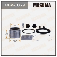 Ремкомплект тормозного суппорта с поршнем MASUMA 4 HOLG mba0079 1439697611