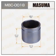 Поршень тормозного суппорта d-57.3 MASUMA Q8TV S0 MBC-0018 1439697834