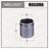 Поршень тормозного суппорта d-48 MASUMA P 9LLMV3 1439697843 MBC-0027