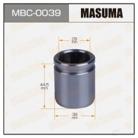 Поршень тормозного суппорта d-38 MASUMA 1439697855 Y 0VWJL5 MBC-0039