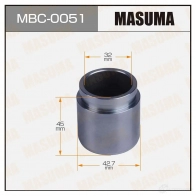 Поршень тормозного суппорта d-42.7 MASUMA MBC-0051 RZFJH P 1439697867
