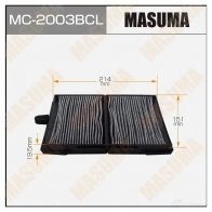 Фильтр салонный угольный MASUMA MC-2003BCL A 0DWC 1422884278 4560116761838