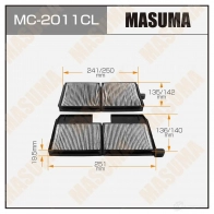 Фильтр салонный угольный MASUMA 1422884258 4560116762538 MC-2011CL YI 389