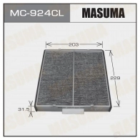 Фильтр салонный угольный MASUMA FUQ GGQ 1420577340 4560116762637 MC-924CL