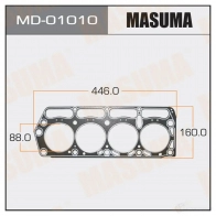 Прокладка ГБЦ (графит-эластомер) толщина 1,60 мм MASUMA 1422888062 N3 NUB MD-01010