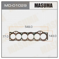 Прокладка ГБЦ (графит-эластомер) толщина 1,60 мм MASUMA MD-01029 1422887975 Q R3F3