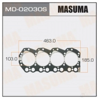 Пятислойная прокладка ГБЦ (металл-эластомер) толщина 1,40мм MASUMA MD-02030S 1422888012 FX 1BJ