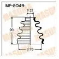 Пыльник ШРУСа (резина) MASUMA MF-2049 SR2HO N 1422881210 - Изображение 2