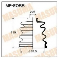 Пыльник ШРУСа (резина) MASUMA MF-2088 C MP0Q 1422881184