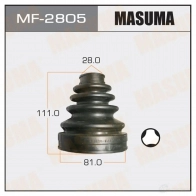 Пыльник ШРУСа (резина) MASUMA MF-2805 291ZS5 B 1422879064