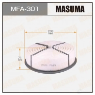 Фильтр воздушный MASUMA MFA-301 4560116760107 1420577214 QDA1 C