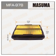 Фильтр воздушный MASUMA 3 T6BO MFA-978 4560116760411 1422884437