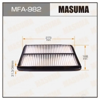 Фильтр воздушный MASUMA 1422884434 MFA-982 4560116761128 P8UI 9V
