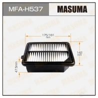 Фильтр воздушный с пропиткой маслом MASUMA 1422884474 C U8BJK MFA-H537