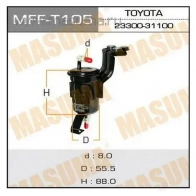 Фильтр топливный MASUMA 4560116742424 9F10 EQE MFF-T105 1422883984 - Изображение 2