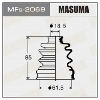 Пыльник ШРУСа (силикон) MASUMA IBF EDA MFs-2069 1422881136