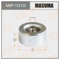 Ролик натяжителя приводного ремня MASUMA 6M6 YSD MIP-1010 Toyota 4Runner (N280) 5 Внедорожник 4.0 4WD (GRN285) 275 л.с. 2010 – наст. время