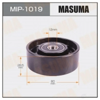 Ролик обводной приводного ремня MASUMA MIP-1019 1439698359 AV8Y X