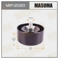 Ролик обводной приводного ремня MASUMA WK MA98 MIP-2020 1439698376