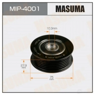 Ролик обводной приводного ремня MASUMA 1422887811 3E5NM VM MIP-4001