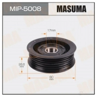 Ролик обводной приводного ремня MASUMA MIP-5008 C2 Y9I 1439698396