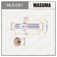 Шпилька колесная M:20x1.5(L), M1:20x1.5(R) MASUMA UYM SL0N 1422878788 MLS021 TEEVLE