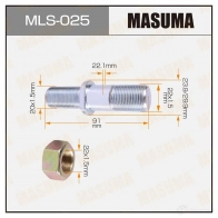 Шпилька колесная M22x1.5(R), M20x1.5(L) MASUMA MLS-025 V2 3OQ 1422878805