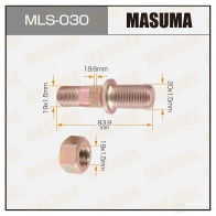 Шпилька колесная M:19x1.5(R), M1:20x1.5(R) MASUMA 1422878784 Q3 L67 QTVGSG MLS030