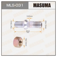 Шпилька колесная M:19x1.5(R), M1:20x1.5(L) MASUMA 1422878783 I0GV07V MLS031 KCAXEA G