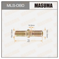 Шпилька колесная M16x1.5(R), M16x1.5(R) MASUMA 1422882960 MLS-080 Q41 WP