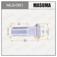 Шпилька колесная M16x1.5(L) MASUMA 1422882959 MLS-081 0SP XNX3