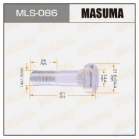 Шпилька колесная M14x1.5(L) MASUMA MLS-086 3QZ4 C0N 1422882956
