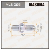 Шпилька колесная M16x1.5(L), M16x1.5(L) MASUMA 1BV AYP MLS-095 1422878812