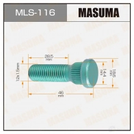 Шпилька колесная M12x1.5(R) MASUMA 1422878842 Q4E QC MLS-116